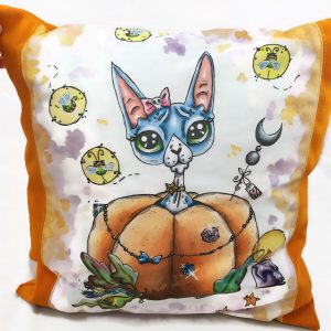 Housse de coussin illustré